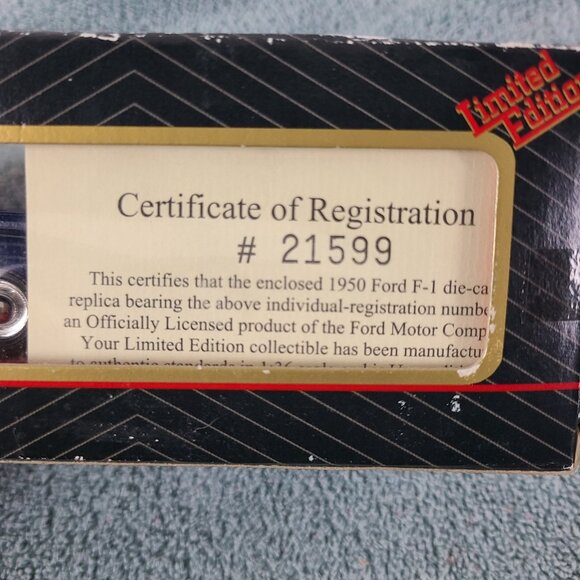 Limited Edition - ‘50 Ford F-100‎ by Covingtons - Vintage - Picture 8 of 8